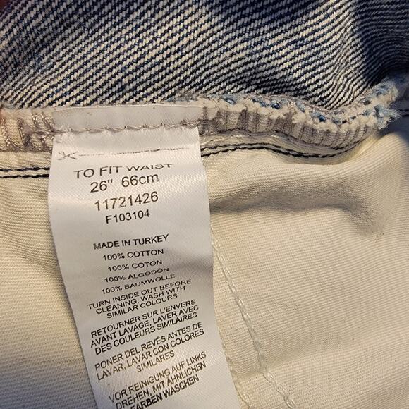 ASOS Reclaimed Vintage Women's‎ High Rise 90s Monogram Print Dad Jeans Size 26 - Picture 11 of 14